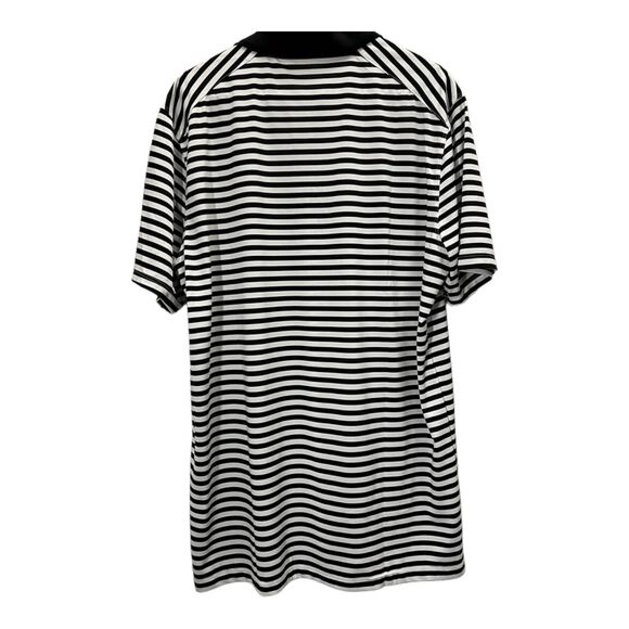 Nike Black and White Striped Polo Shirt - Picture 2 of 8
